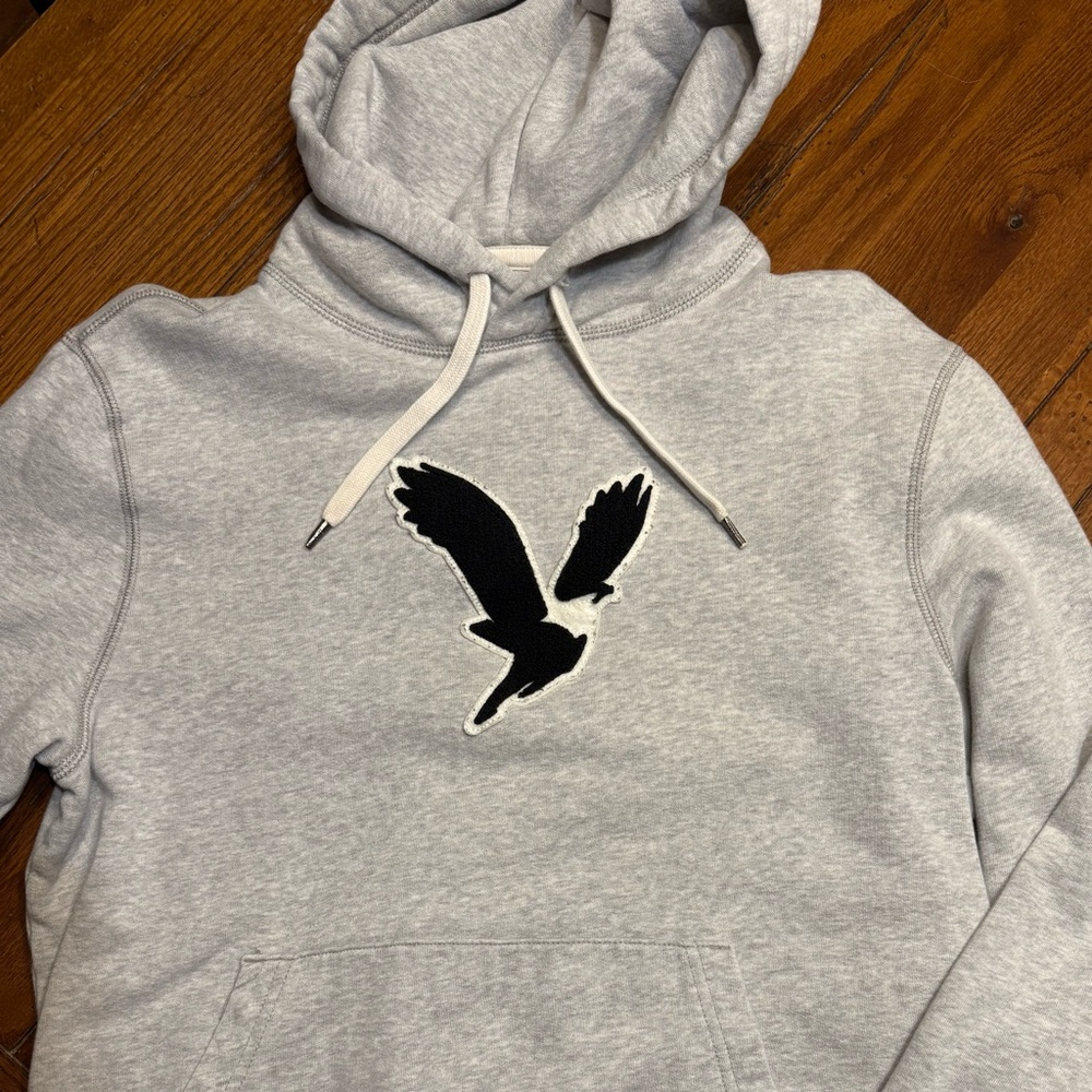 Men's American Eagle Outfitters Light Gray Hoodie